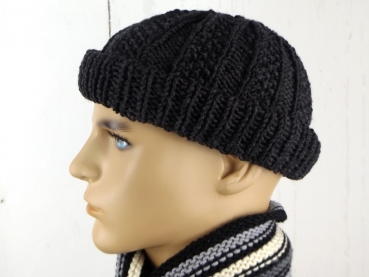 Preview: Strickanleitung Herrenmütze „Mustermix“